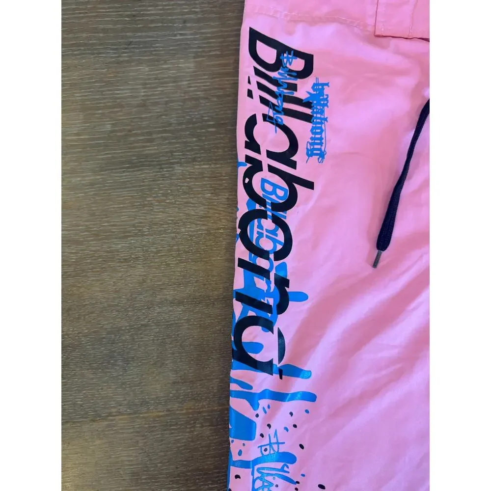 Vintage BILLABONG Long Board Shorts Swim Suit Trunks Pink L Australia 90s